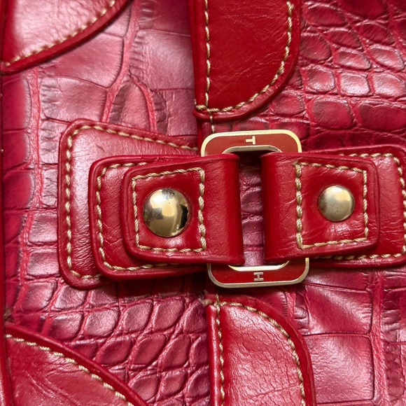 Tommy Hilfiger red crocodile mini hobo handbag - Picture 6 of 6